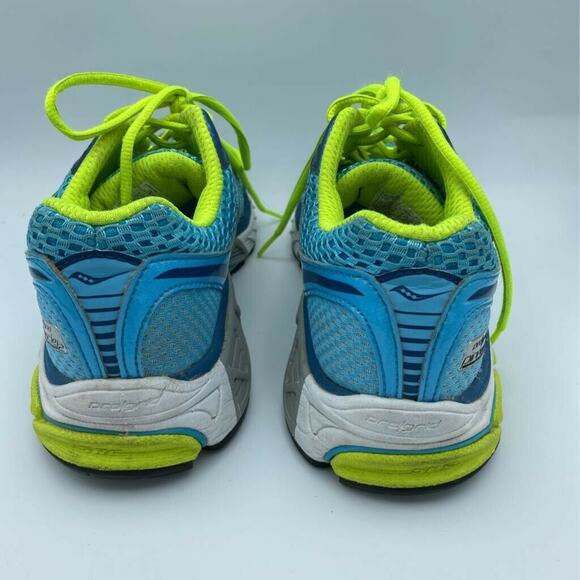 Saucony Womens Progrid Pinnacle 2 Running Shoes Blue Green Low Top Lace Up 7M - Picture 3 of 8